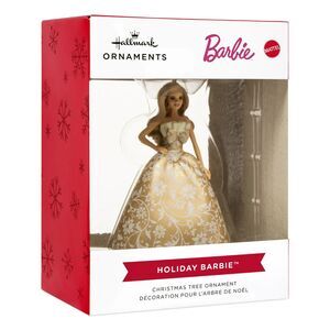 Hallmark Christmas Ornament Mattel Holiday Barbie NWT ***